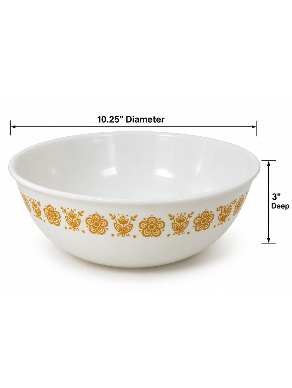 Vintage Corelle Butterfly Gold 10.25" Large Serving Bowl Corning USA
